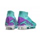 Nike Air Zoom Mercurial Superfly 9 Elite FG High Top Soccer Cleats Ltblue Purple For Men And Women