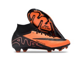 Nike Air Zoom Mercurial Superfly 9 Elite FG High Top Soccer Cleats Orange Black For Men And Women 