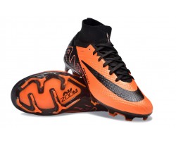 Nike Air Zoom Mercurial Superfly 9 Elite FG High Top Soccer Cleats Orange Black For Men And Women 