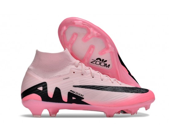 Nike Air Zoom Mercurial Superfly 9 Elite FG High Top Soccer Cleats Pink Black For Men And Women