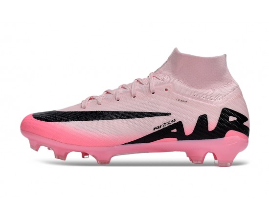 Nike Air Zoom Mercurial Superfly 9 Elite FG High Top Soccer Cleats Pink Black For Men And Women