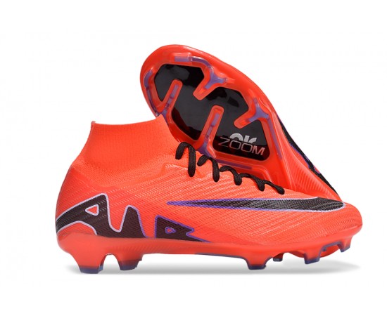 Nike Air Zoom Mercurial Superfly 9 Elite FG High Top Soccer Cleats Red Black For Men And Women