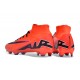 Nike Air Zoom Mercurial Superfly 9 Elite FG High Top Soccer Cleats Red Black For Men And Women