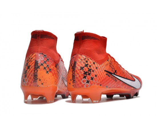 Nike Air Zoom Mercurial Superfly 9 Elite FG High Top Soccer Cleats Red White For Men And Women