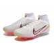 Nike Air Zoom Mercurial Superfly 9 Elite FG High Top Soccer Cleats White Black Red For Men And Women