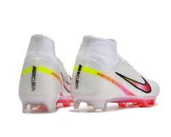 Nike Air Zoom Mercurial Superfly 9 Elite FG High Top Soccer Cleats White Black Red For Men And Women 