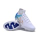 Nike Air Zoom Mercurial Superfly 9 Elite FG High Top Soccer Cleats White Blue For Men And Women