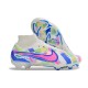 Nike Air Zoom Mercurial Superfly 9 Elite FG High Top Soccer Cleats White Blue Pink For Men And Women