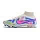 Nike Air Zoom Mercurial Superfly 9 Elite FG High Top Soccer Cleats White Blue Pink For Men And Women