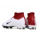 Nike Air Zoom Mercurial Superfly 9 Elite FG High Top Soccer Cleats White Red Black For Men And Women