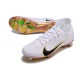 Nike Air Zoom Mercurial Superfly 9 Elite FG High Top Soccer Cleats White Yellow For Men And Women