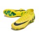 Nike Air Zoom Mercurial Superfly 9 Elite FG High Top Soccer Cleats Yellow Black For Men And Women