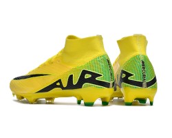 Nike Air Zoom Mercurial Superfly 9 Elite FG High Top Soccer Cleats Yellow Black For Men And Women 