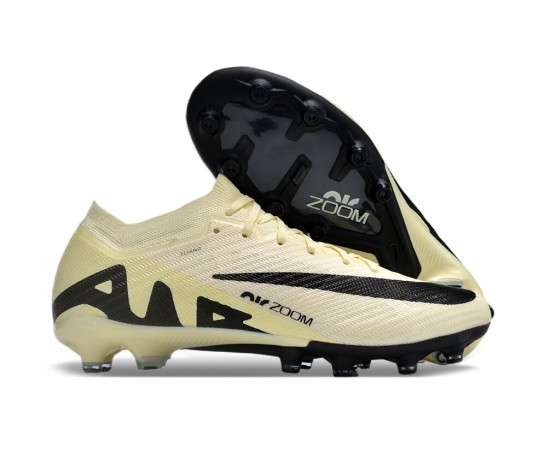 Nike Air Zoom Mercurial Vapor 15 Elite AG Low Soccer Cleats Black Beige For Men