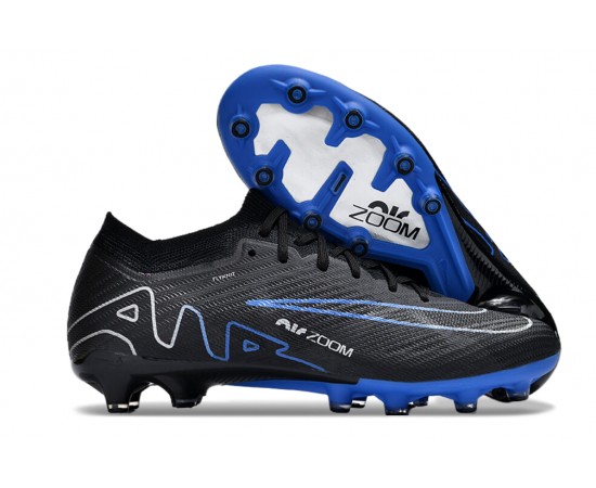 Nike Air Zoom Mercurial Vapor 15 Elite AG Low Soccer Cleats Black Blue White For Men