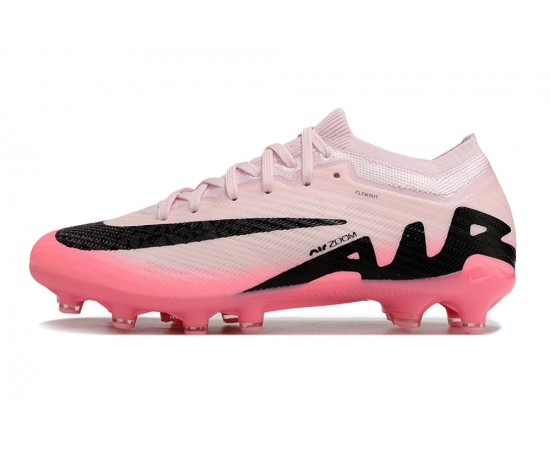 Nike Air Zoom Mercurial Vapor 15 Elite AG Low Soccer Cleats Pink White Black For Men