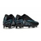 Nike Air Zoom Mercurial Vapor 15 Elite FG Black Ltblue Soccer Cleats For Men