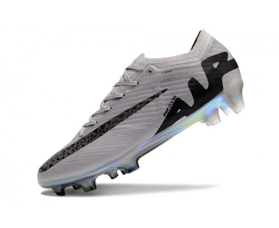 Nike Air Zoom Mercurial Vapor 15 Elite FG Grey Black Low Soccer Cleats For Men