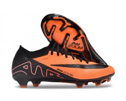 Nike Air Zoom Mercurial Vapor 15 Elite FG Low Soccer Cleats Black Orange For Men And Women 