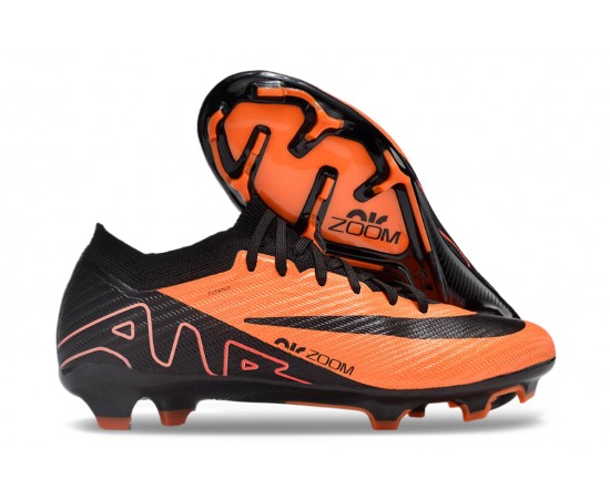 Nike Air Zoom Mercurial Vapor 15 Elite FG Low Soccer Cleats Black Orange For Men And Women