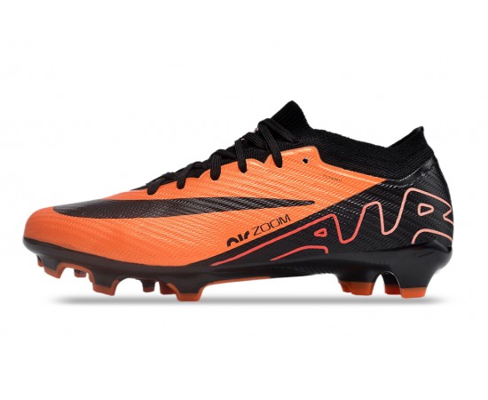 Nike Air Zoom Mercurial Vapor 15 Elite FG Low Soccer Cleats Black Orange For Men And Women