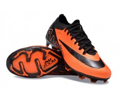 Nike Air Zoom Mercurial Vapor 15 Elite FG Low Soccer Cleats Black Orange For Men And Women 