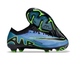 Nike Air Zoom Mercurial Vapor 15 Elite FG Low Soccer Cleats Blue Black Green For Men And Women 