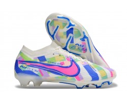 Nike Air Zoom Mercurial Vapor 15 Elite FG Low Soccer Cleats Blue Pink White For Men And Women 