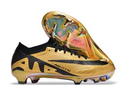 Nike Air Zoom Mercurial Vapor 15 Elite FG Low Soccer Cleats Gold Black For Men And Women 