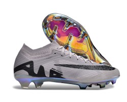 Nike Air Zoom Mercurial Vapor 15 Elite FG Low Soccer Cleats Grey Black For Men And Women 