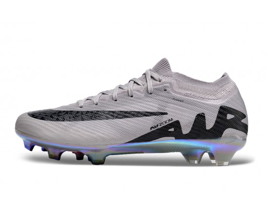 Nike Air Zoom Mercurial Vapor 15 Elite FG Low Soccer Cleats Grey Black For Men And Women