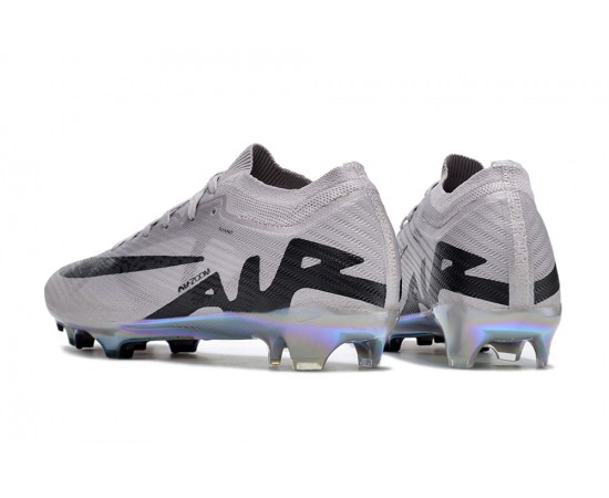 Nike Air Zoom Mercurial Vapor 15 Elite FG Low Soccer Cleats Grey Black For Men And Women