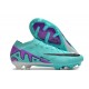 Nike Air Zoom Mercurial Vapor 15 Elite FG Low Soccer Cleats Ltblue Purple Black For Men And Women