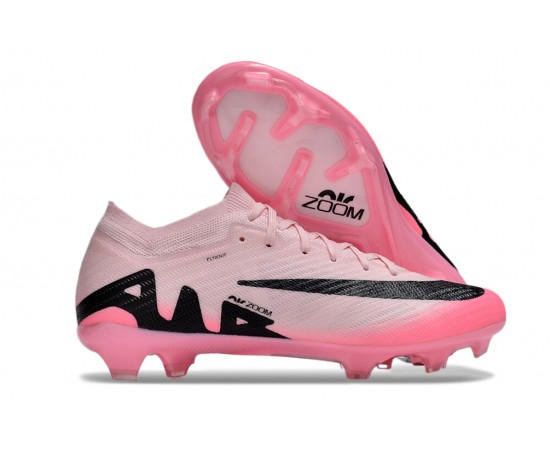 Nike Air Zoom Mercurial Vapor 15 Elite FG Low Soccer Cleats Pink Black For Men And Women