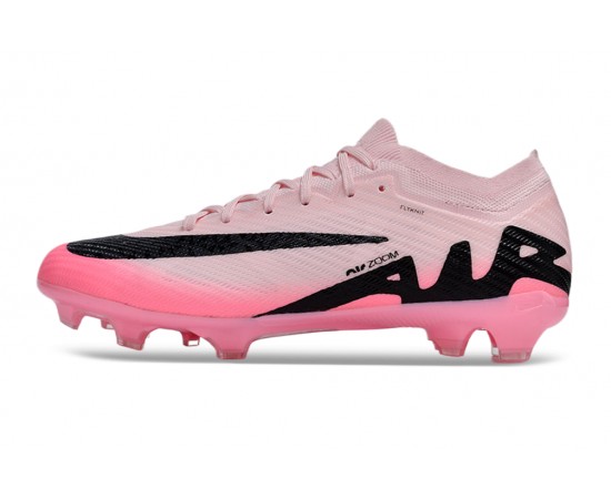 Nike Air Zoom Mercurial Vapor 15 Elite FG Low Soccer Cleats Pink Black For Men And Women