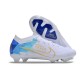 Nike Air Zoom Mercurial Vapor 15 Elite FG Low Soccer Cleats White Gold Blue For Men And Women