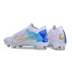 Nike Air Zoom Mercurial Vapor 15 Elite FG Low Soccer Cleats White Gold Blue For Men And Women