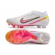 Nike Air Zoom Mercurial Vapor 15 Elite FG Low Soccer Cleats White Peach For Men And Women