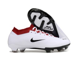 Nike Air Zoom Mercurial Vapor 15 Elite FG Low Soccer Cleats White Red Black For Men And Women 