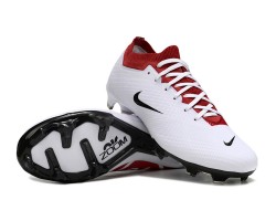 Nike Air Zoom Mercurial Vapor 15 Elite FG Low Soccer Cleats White Red Black For Men And Women 