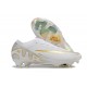 Nike Air Zoom Mercurial Vapor 15 Elite FG Low Soccer Cleats White Silver Gold For Men