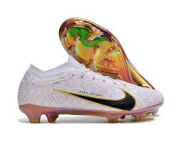 Nike Air Zoom Mercurial Vapor 15 Elite FG Low Soccer Cleats White Yellow For Men And Women 