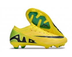 Nike Air Zoom Mercurial Vapor 15 Elite FG Low Soccer Cleats Yellow Black For Men And Women 