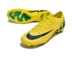 Nike Air Zoom Mercurial Vapor 15 Elite FG Low Soccer Cleats Yellow Black For Men And Women 