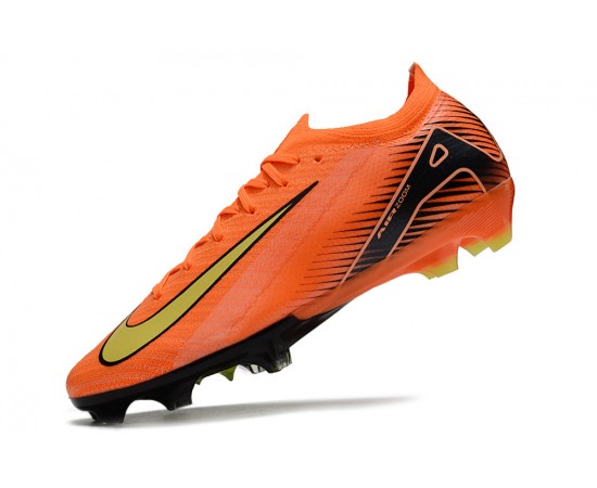 Nike Air Zoom Mercurial Vapor 16 Elite FG Low Orange Black Yellow Soccer Cleats For Men