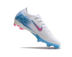 Nike Air Zoom Mercurial Vapor 16 Elite FG Low White Pink Blue Soccer Cleats For Men