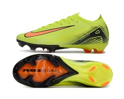 Nike Air Zoom Mercurial Vapor 16 Elite FG Low Yellow Green Black Orange Soccer Cleats For Men 