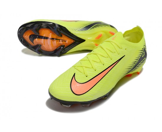 Nike Air Zoom Mercurial Vapor 16 Elite FG Low Yellow Green Black Orange Soccer Cleats For Men