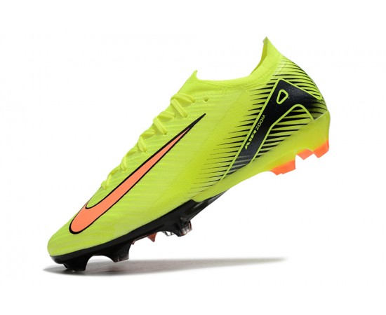 Nike Air Zoom Mercurial Vapor 16 Elite FG Low Yellow Green Black Orange Soccer Cleats For Men