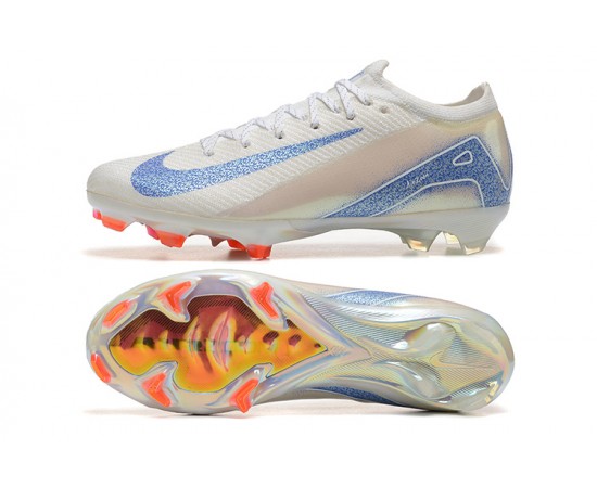 Nike Air Zoom Mercurial Vapor 16 Elite FG Low Yellow White Blue Soccer Cleats For Men